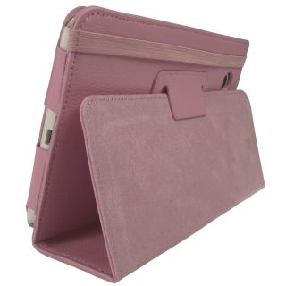 Pink PU Leather Case Cover for HTC Flyer 7 Android Tablet + Screen