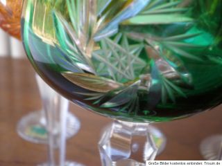 Römer Weingläser Bleikristall 6 Farben Lausitzer Glas neuwert