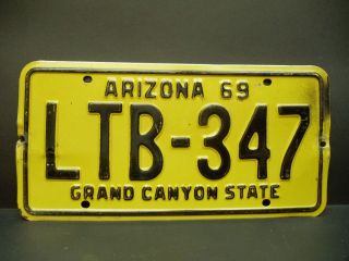 Kennzeichen Arizona USA 1969 Grand Canyon State LTB 347