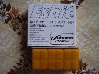 1x 6 Esbit Trockenbrennstoff Tabletten von Schumm ( habe 28Päckchen