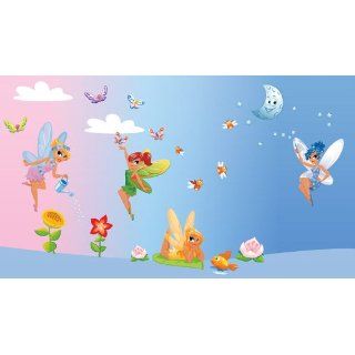 Fototapete (270 cm x 490 cm) für Baby  und Kinderzimmer. Motiv Elfen