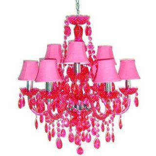 Muno Romeo chandelier/D 66 x H 79 cm/baroque/E14/40W/fuchsia RO 9T F