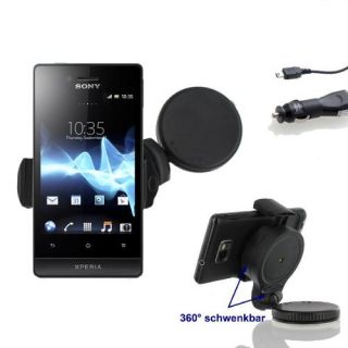 Ericsson Xperia P / U / S / Auto Halter 360 Grad + Ladekabel