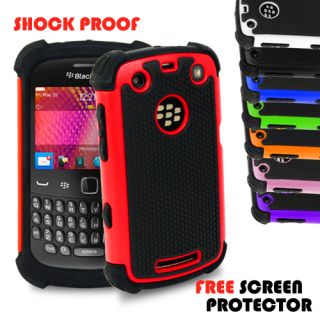 HYBRID SILICONE CASE COVER FOR BLACKBERRY CURVE 9360 + SCREEN