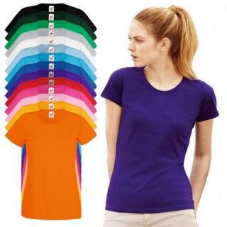 FRUIT OF THE LOOM  Lady Fit T Shirt Value Weigh XS XL