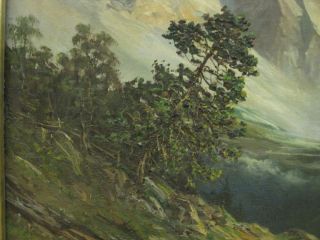 Wisternigg Alpine Landschaft, ca. 1960, Öl auf Leinwand