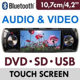 BLUETOOTH 10,7cm/4,2 TOUCHSCREEN Monitor DVD MPEG4  CD RDS