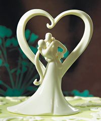 LUXUS Brautpaar Tortenaufsatz Tortenfigur Hochzeitstorte aus Porzellan