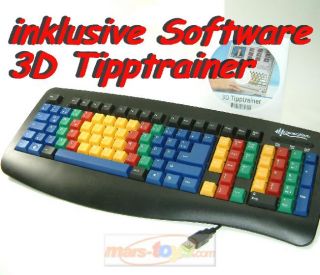 USB Tastatur Learning Keybord + 3D Tipptrainer