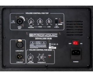 Pronomic Diva 1200 Dual Aktiv Portable Line Array PA System 2x1800