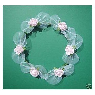Kopfkranz mit rosa Rosen, Blumenkinder, Hochzeit, Taufe, Kommunion