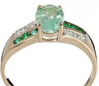 Harry Ivens Ring GG 375 Smaragden und Diamanten