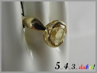 Scala Damen Ring Fingerring 375 er Gold Gelbgold mit Citrin Gr. 18