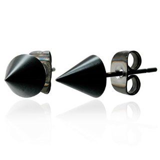 Urban Male schwarze Kugel Ohrringe aus Edelstahl für Männer 