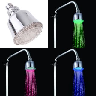 This romantic temperature sensor 3 color LED light shower head is used