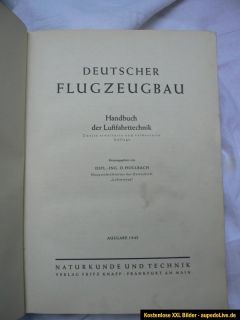 II.WK 1942 FL. Luftwaffe Handbuch DEUTSCHER FLUGZEUGBAU selten Top