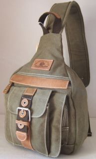 Canvas Leder Crossover Bag City Rucksack  Player Tasche 388