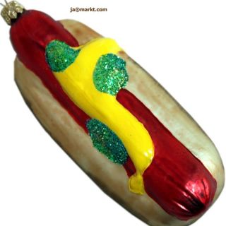 Christbaumschmuck HOT DOG   einzigartiger Glasschmuck