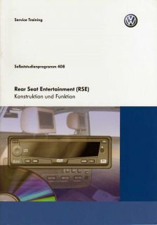 SSP 408 VW PHAETON Rear Seat Entertainment Handbuch