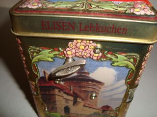 Blechdose Weiss Nürnberger Elisen Lebkuchen mit Spieluhr