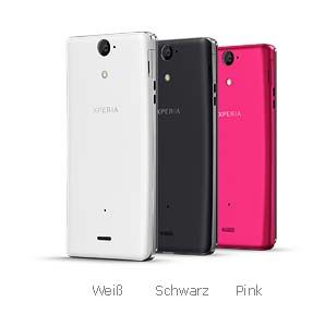 Sony Xperia V Smartphone (10,9 cm (4,3 Zoll) Touchscreen, Qualcomm