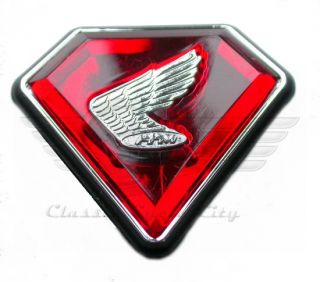 Genuine Honda sidecover diamond emblem (EMBLEM A.COVER), left side for