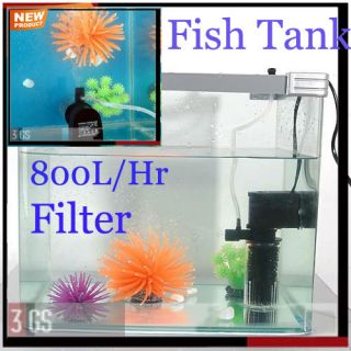 Oxygen Adding Water Clean Quiet 800 L/H Aquarium Fish Tank Internal