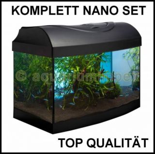 Komplett GEWÖLBT Nano Aquarium SET 40x25x25 40 25 Filter Heizer inkl