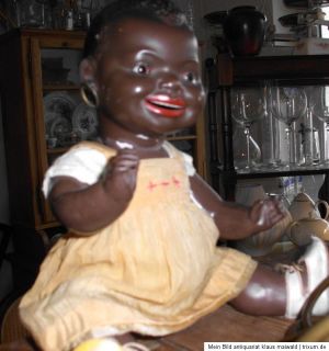 Braune Heubach Baby Puppe 418 . 30 mit Ohrringen