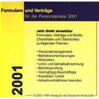 Formulare und Verträge für die Personalpraxis 2000. CD  ROM 