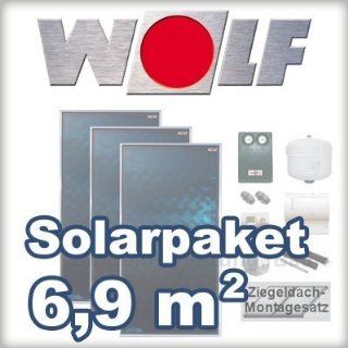 Wolf Solaranlage 3 Kollektoren TopSon F3 1 6,9 m SM1 