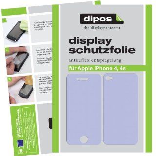 4x DIPOS Iphone 4 / 4S Displayschutzfolie Antireflex (entspiegelnd