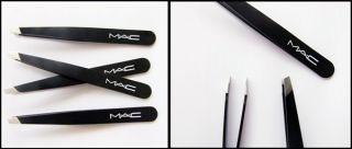 MAC Pinzette Tweezers / Slant Eyebrow Grooming Pinsel Tools NEU 31