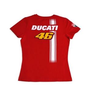 DUCATI Corse Damen T Shirt Top VALENTINO ROSSI D46 FAN Moto GP LADY