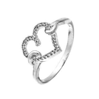 Süßer 925 Sterling Silber Herz Damen   Ring Ringgröße 50 (15.9)