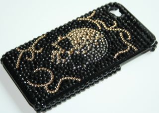 LUXUS iPhone 4 4G STRASS Cover HÜLLE BLING SKULL CASE