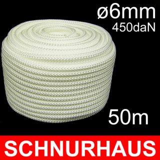 6mm 450daN Reepschnur 50m weiß PolypropylenSeil f. Digitaldruck