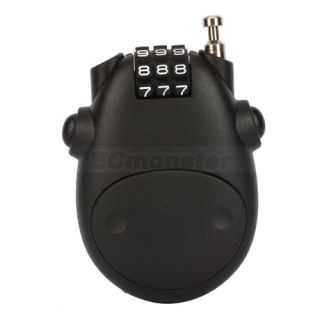 New 3 Digits Combination Number Travel Retractable Luggage Cable Lock