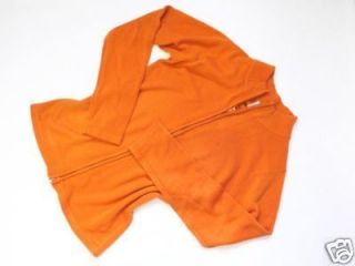 Damen Strickjacke in orange Gr. S mit Reißverschluß