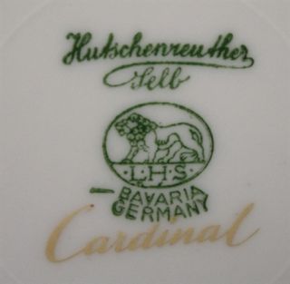 Hutschenreuther Cardinal Untertasse helleres Rot