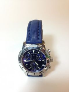 Chronograph Tissot Armbanduhr PRS200 T362/462 blau / silber