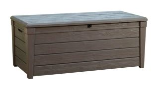 Keter Auflagenbox Gartenbox BRIGHTWOOD BOX in Holzoptik 455 l