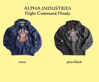 Alpha Industries Flight Command Hoody Pullover S M L XL 2XL 3XL navy