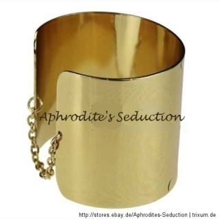 Armreif Armband Farbe Silber Gold Massiv Glatt Glänzend Breites