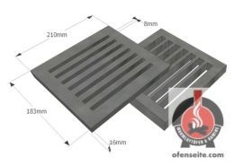 18 x 21 Gussrost Brennraumrost Tafelrost Ascherost Kaminrost Feuerrost