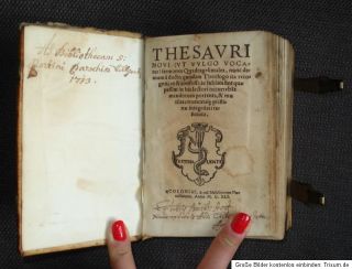 1541 Schweinsleder Schließen Druckermarke Festina lente Thesaurus