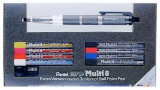 Pentel Super Multi 8 Colored Pencil Set Case&Sharpener Design editing