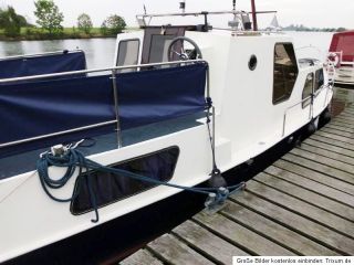 Gemütliches Sportboot, Kajütboot, Stahlboot, Verdränger, Motorboot