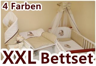 XXL Babybettwäsche Set Wickelauflage Hörnchen Nestchen Betttasche