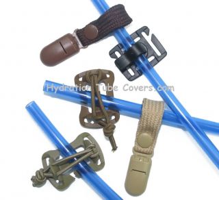 Drink Tube Clips and Drink Tube Lanyards., Secure your drinking tube